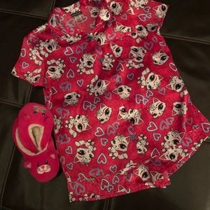 Cat Satin Pajamas